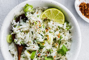 Lime and cilantro steamed rice